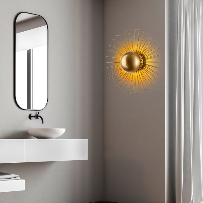 Opviq Lámpara de Pared Kaya Dorada Opviq Lámpara de Pared Kaya Dorada